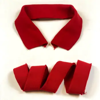 Pike' krage + mudd, Smal - Röd