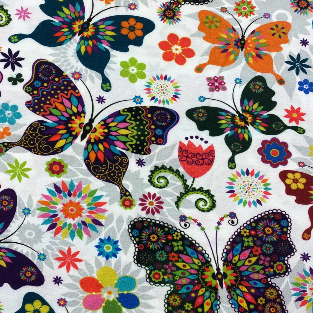 Flower power butterfly - Trikåtyg