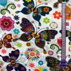 Flower power butterfly - Trikåtyg