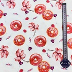 Donuts, pink - Trikåtyg