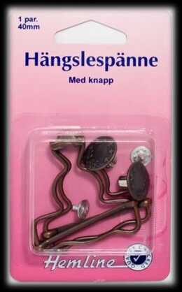 HÄNGSLESPÄNNE & KNAPP 2 ST OXID