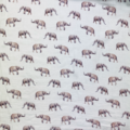 Digitaltryckt Muslin tyg - Elefanter