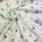 Digitaltryckt Muslin tyg - Little bird