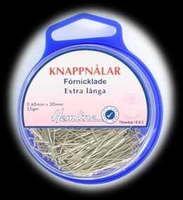 KNAPPNÅLAR 30 MM x 0,60, 25 GR