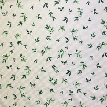 Waffle knitwear - Small leaf, green
