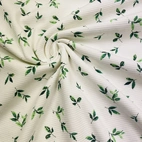 Waffle trikå - Litet löv, grön