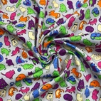 Bomullstyg ,Vävt - Cat life Grey