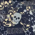 Bomullstyg ,Vävt - Blue Skull Q 3-1