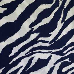 Bomullstyg ,Vävt - Zebra Blå