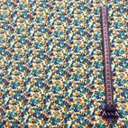 Bomullstyg ,Vävt - Blom Multi blå