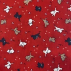 Bomullstyg ,Vävt - Millie Röd