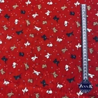 Bomullstyg ,Vävt - Millie Röd