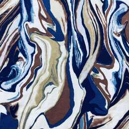 Waves, jeans - Viscose jersey