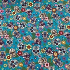 Bomullstyg ,Vävt - Retro Skalle Q8-3