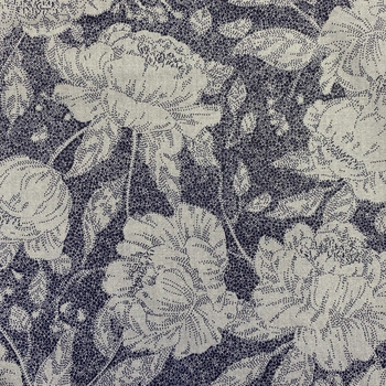 Bomullstyg ,Vävt - Ros Dot Blue