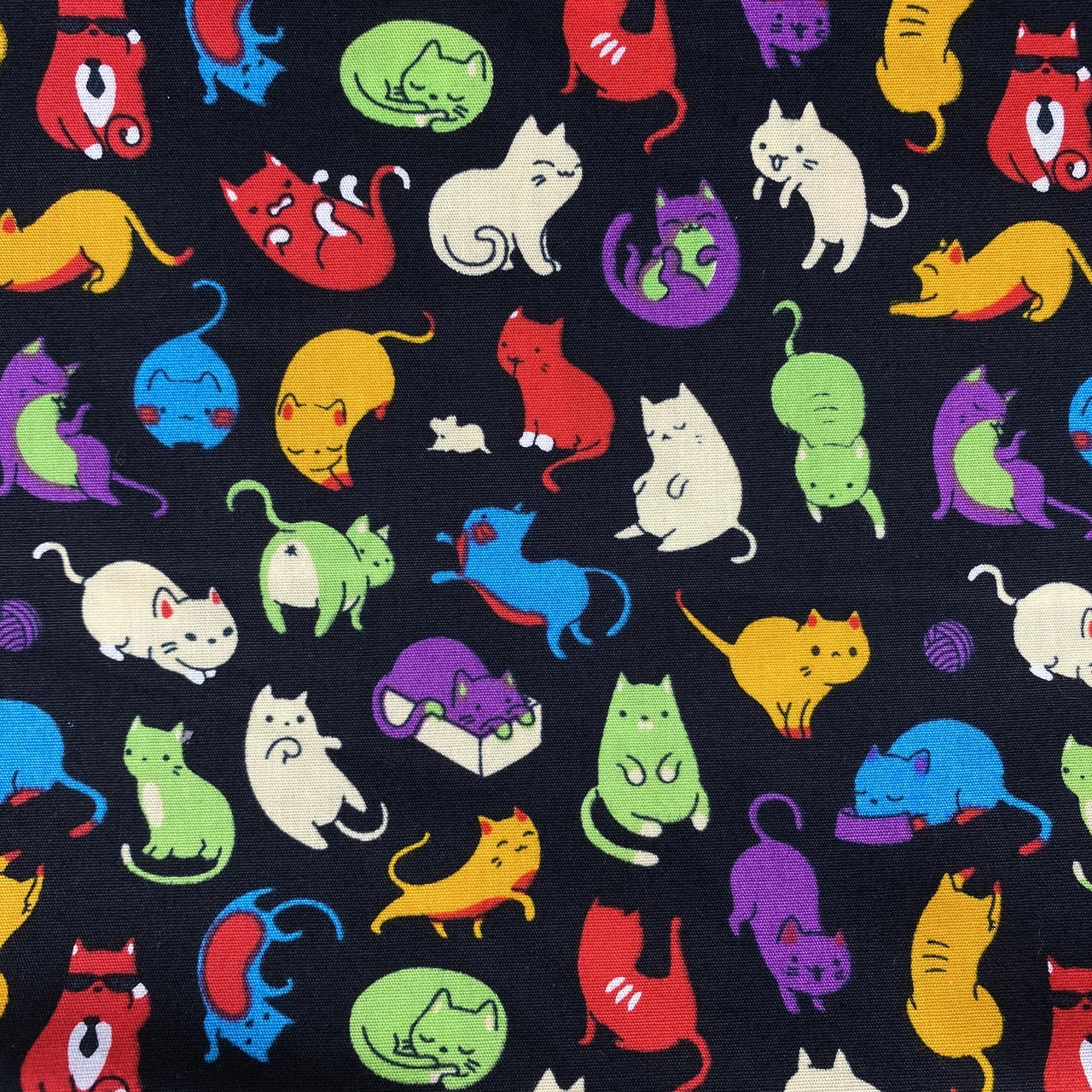 Bomullstyg ,Vävt - Cute kitten Q3-1