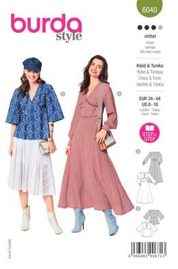 BURDA 6040 - KLÄNNING BLUS - DAM