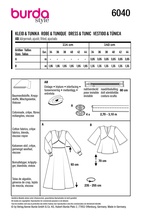 BURDA 6040 - KLÄNNING BLUS - DAM