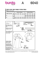 BURDA 6040 - KLÄNNING BLUS - DAM
