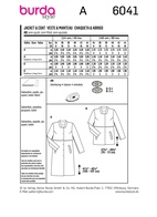 BURDA 6041 - JACKA KAPPA - DAM