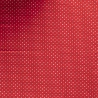Röd med vita prickar - Trikåtyg