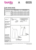 BURDA 6035 - BYXA - DAM