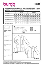 BURDA 6034 - JACKA KAPPA - DAM