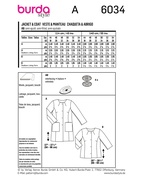 BURDA 6034 - JACKA KAPPA - DAM