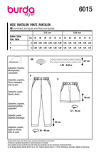 BURDA 6015 - BYXA SHORTS - DAM