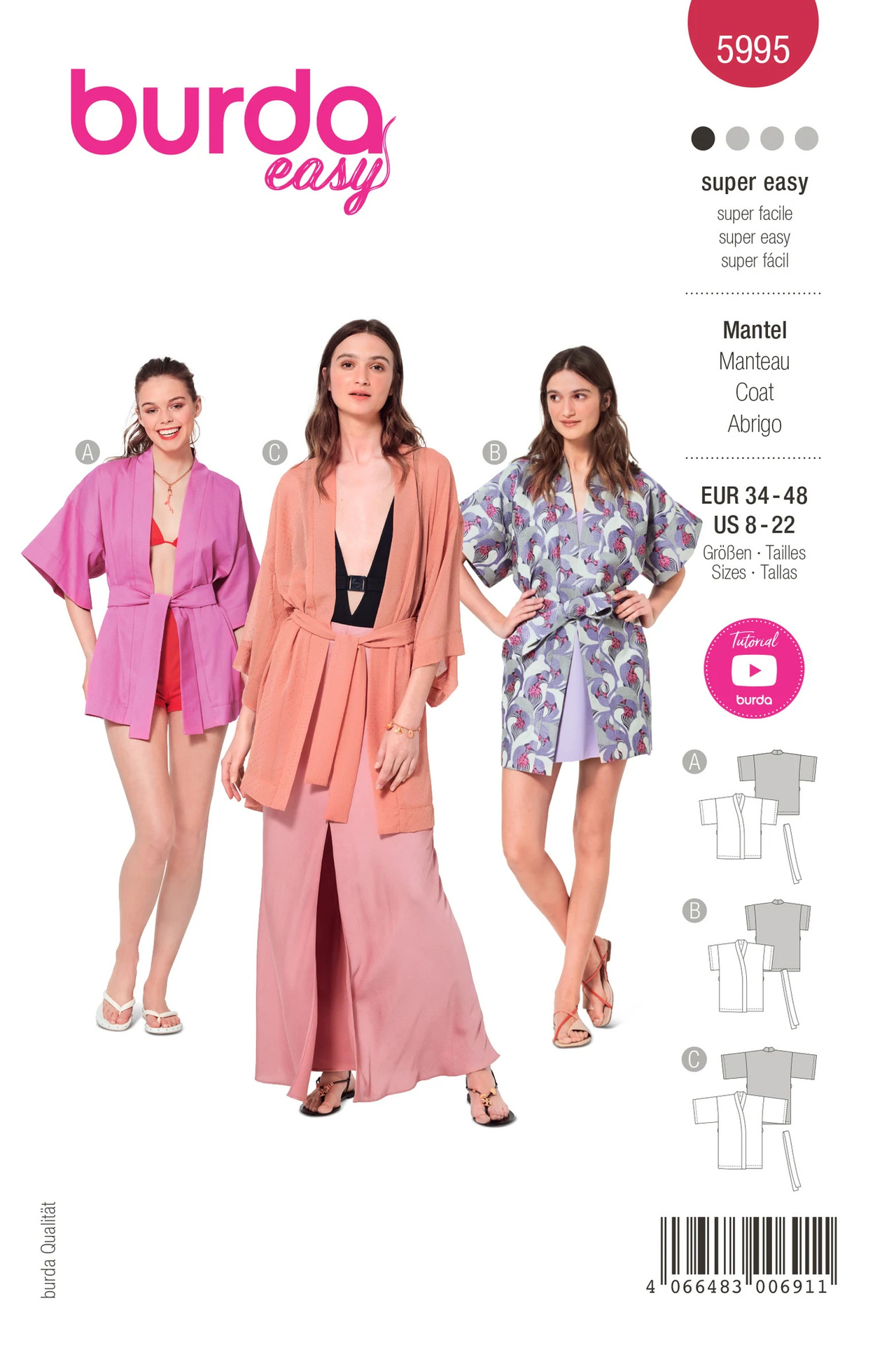 BURDA 5995 - PYJAMAS - DAM