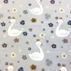 Svan prinsessa, grå - Trikåtyg