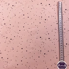 Pink with black dots - Jersey fabric