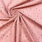 Pink with black dots - Jersey fabric