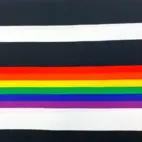 Regnbågs ränder - Trikåtyg