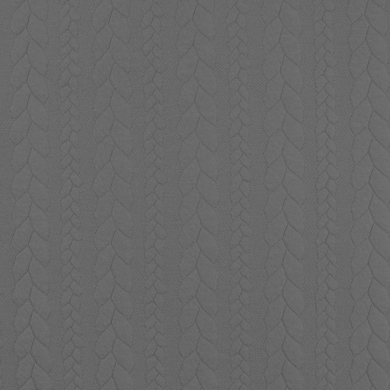 Kabelstickat - Midi grey melange