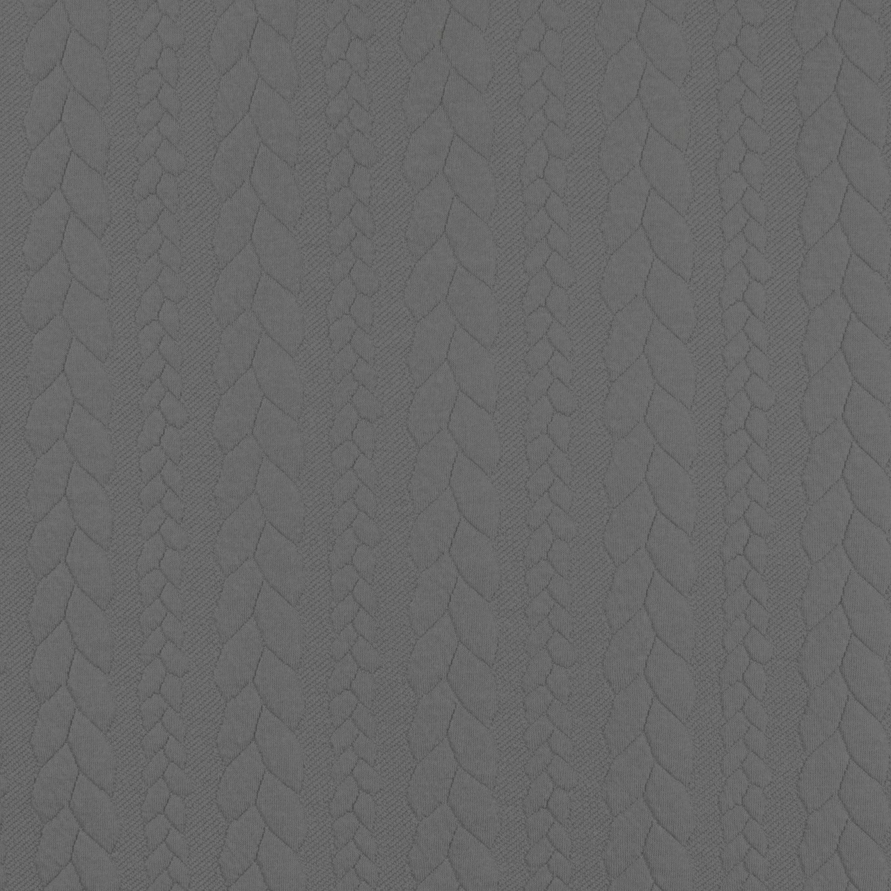 Kabelstickat - Midi grey melange