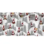 Gardinkappa, 2,5m - Snöfall, Vit/grå
