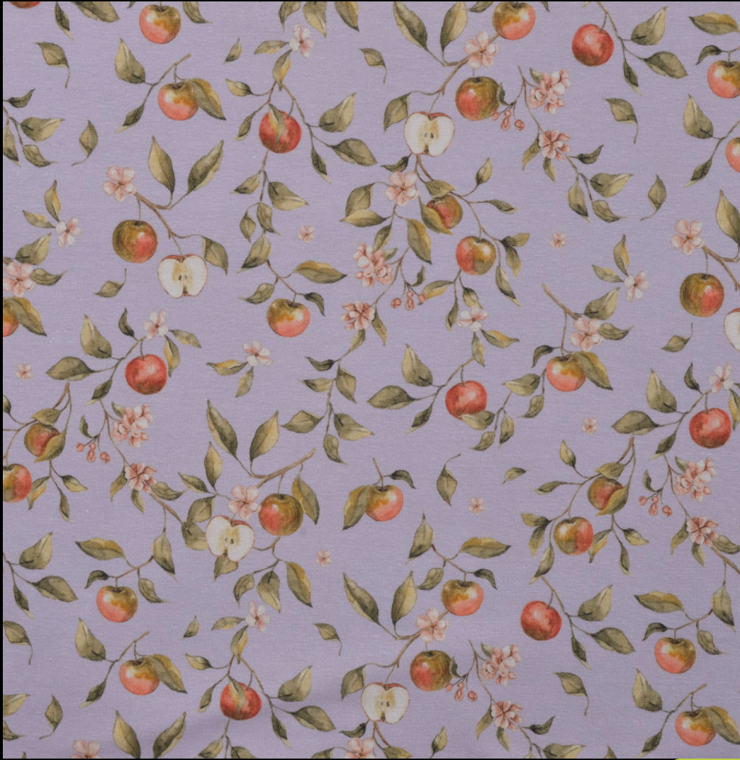 Apple blossom, lila - Trikåtyg