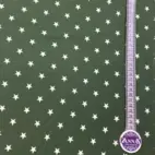 Stjärnor, grön - Trikåtyg