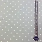 Stjärnor, grå - Trikåtyg