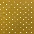 Stjärnor, ocra - Trikåtyg