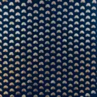 Rainbow, blå, guldfolie print  - Trikåtyg