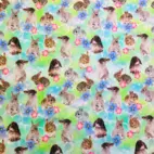 Söta kaniner - Trikåtyg