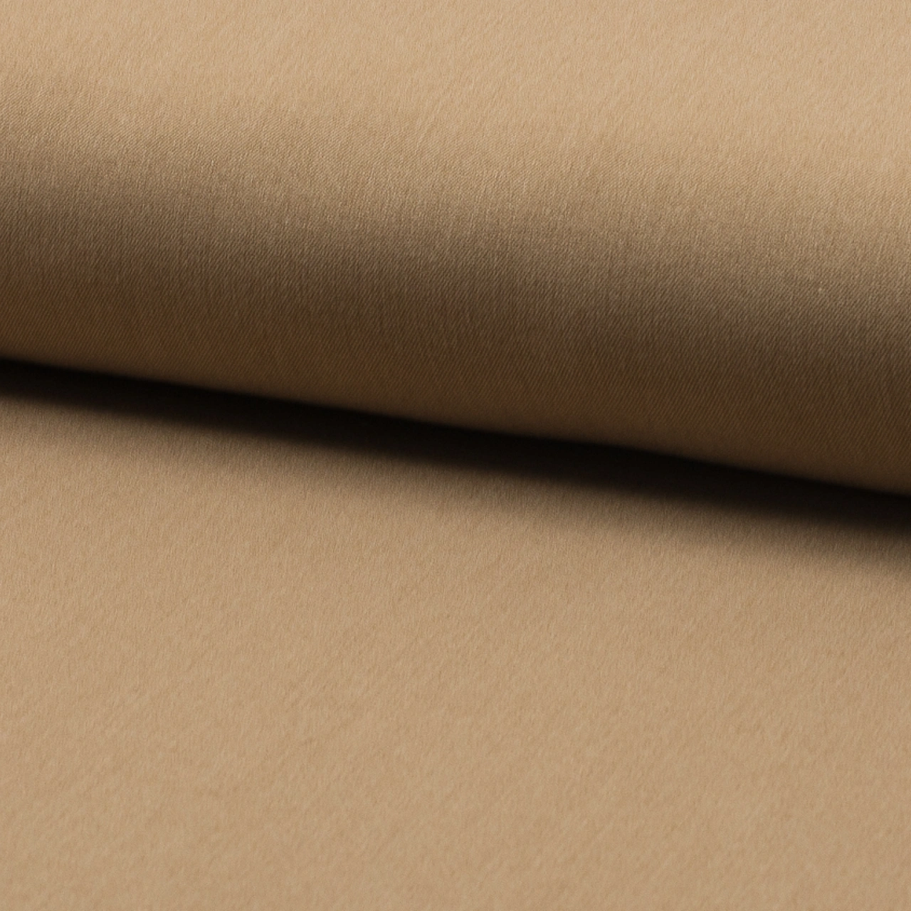 Gabardin med stretch - Camel melange
