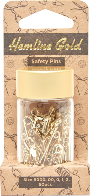 HemLine Gold - Säkerhetsnålar, Gold