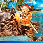 Nalle med brandbil - Panel