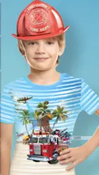 Nalle med brandbil - Panel