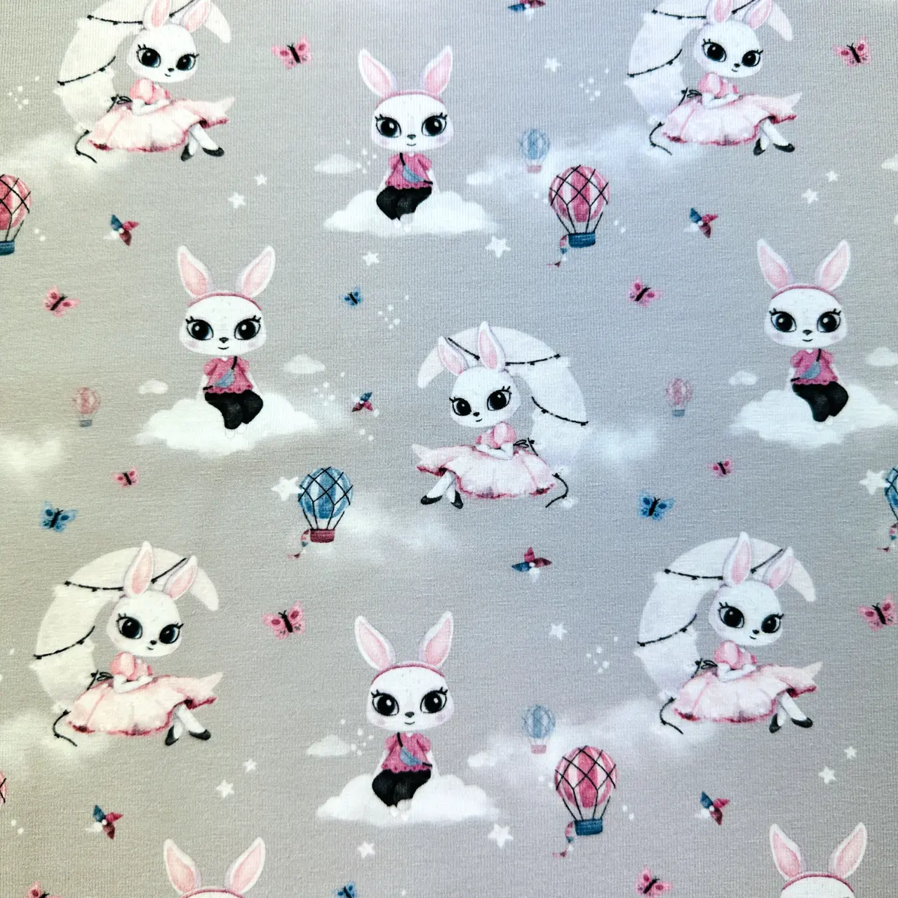 Milina, grå - Trikåtyg