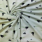 Hiden Cats, green - Jersey fabric