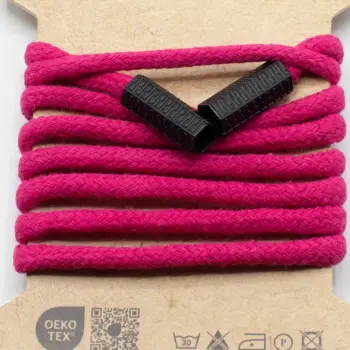 Färdigt Anoraksnöre 5mm - Fuchsia